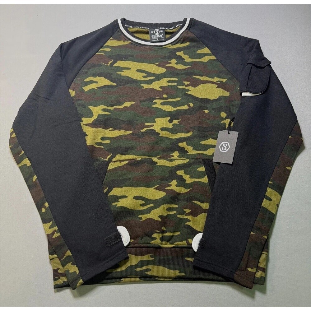 Switch Remarkable Camo Sweatshirt Women's Large Multicolor Adjustable Sleeves